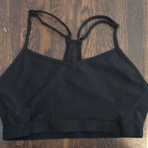 Black bra with mesh inset